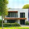 Construction Résidentielle - immeuble moderne et jardin